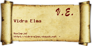 Vidra Elma névjegykártya