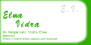 elma vidra business card